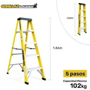 fibra escalera tijera simple 1.53m gfts5-ii gorillaz 102kg